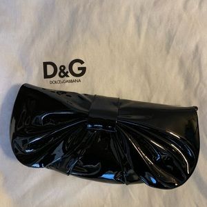 Dolce & Gabbana Black Patent Leather Clutch
